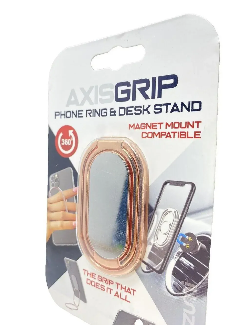 Phone Ring Desk Stand Magnet Mount Compatible Rose Gold Brand New
